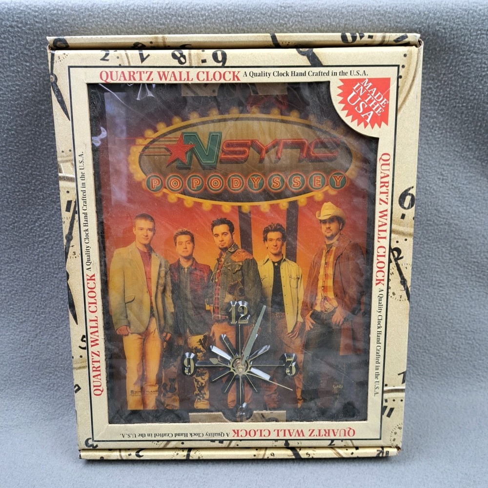 Vintage NSYNC Quartz Wall Clock Made In USA Y2K Pop Music Icons New Working